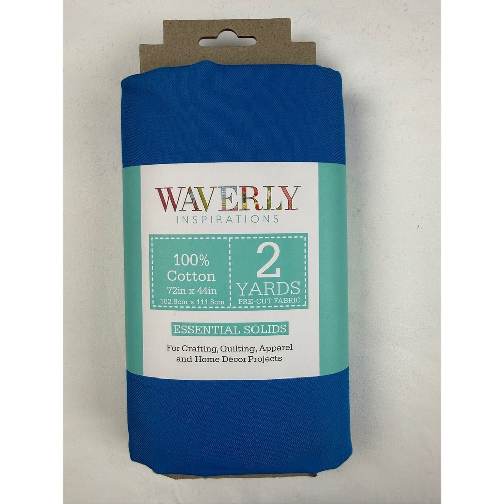 Waverly Inspirations 100% Cotton 2 Yard Pre-Cut Fabric Lagoon Blue NWT NEW